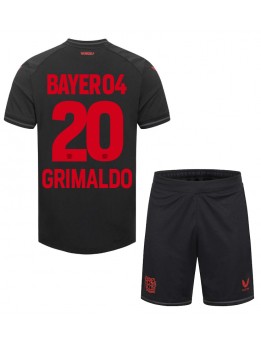 Billige Bayer Leverkusen Alejandro Grimaldo #20 Hjemmedraktsett Barn 2023-24 Kortermet (+ Korte bukser)